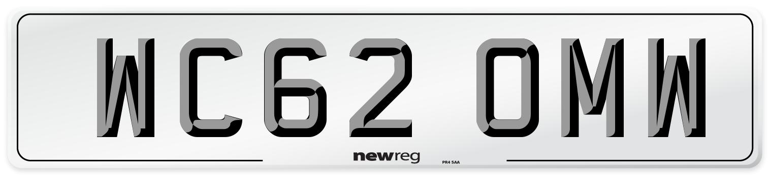 WC62 OMW Number Plate from New Reg